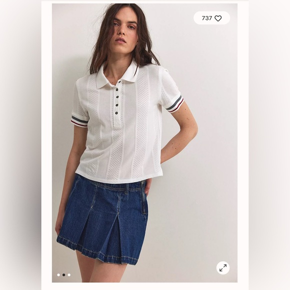 Free People Tops - Free People We The Free Clara Polo. NWT. Ivory